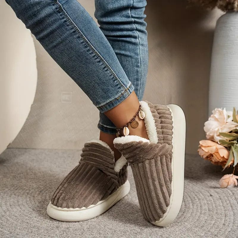 Chaussons femme à doublure douce, semelle antidérapante