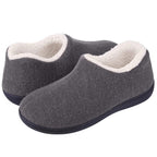 Chaussons femme à mousse à mémoire de forme, doublure chaude, gris