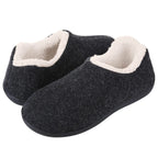Chaussons femme à mousse à mémoire de forme, doublure chaude, noir