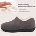 Chaussons femme à mousse à mémoire de forme, doublure chaude