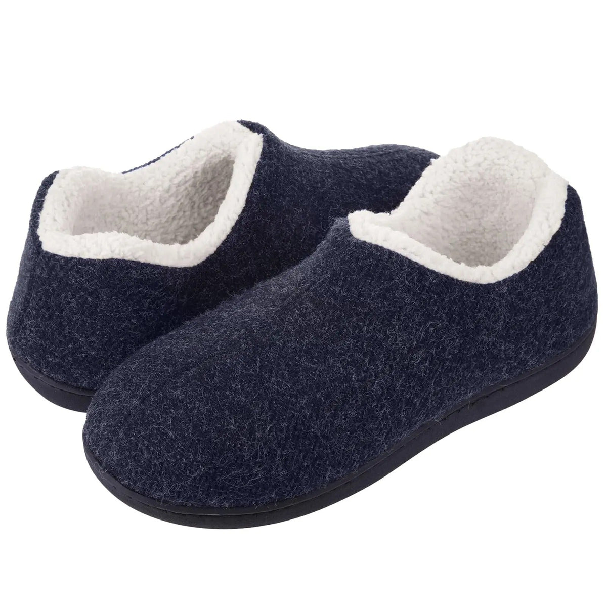Chaussons femme à mousse à mémoire de forme, doublure chaude, bleu