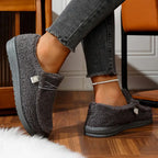 Chaussons femme chauds pour l'intérieur et l'extérieur, six coloris, gris