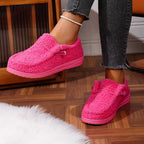 Chaussons femme chauds pour l'intérieur et l'extérieur, six coloris, rose
