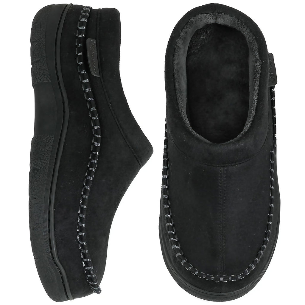 Chaussons montants homme, semelle antidérapante, cinq coloris, noir