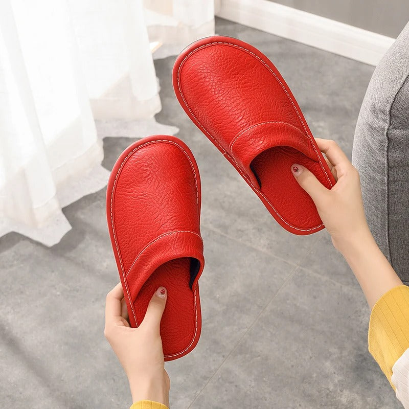 Chaussons homme à enfiler, semelle antidérapante, six coloris