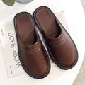 Chaussons homme à enfiler, semelle antidérapante, six coloris, brun