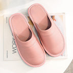 Chaussons homme à enfiler, semelle antidérapante, six coloris, rose