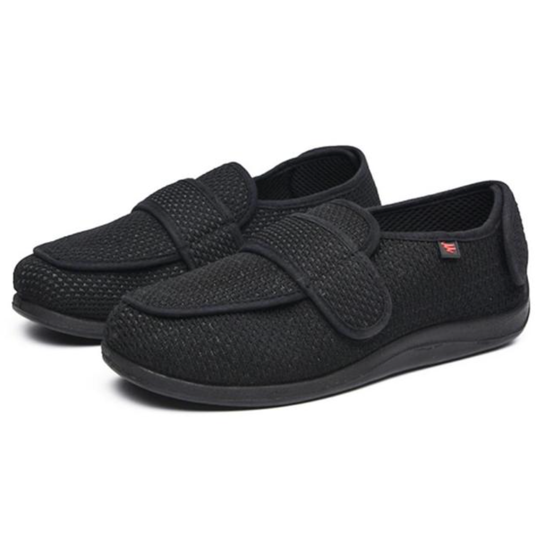 Chaussons orthopédiques à sangles réglables, du 35 au 48, noir