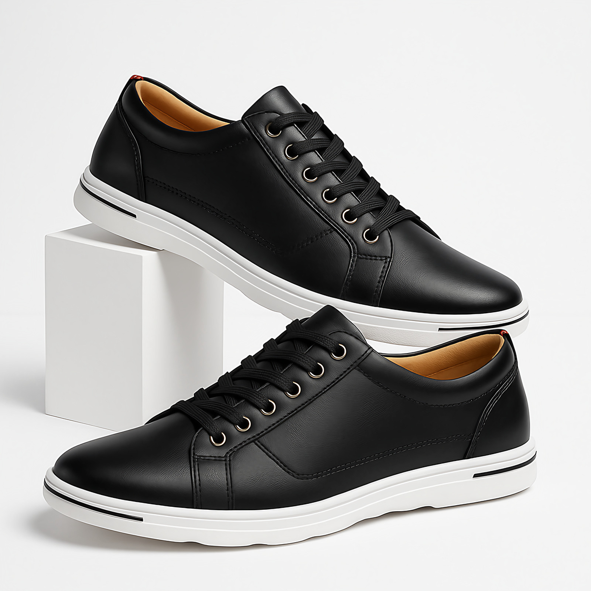 Chaussures basses homme, semelle antidérapante, cinq coloris, noir