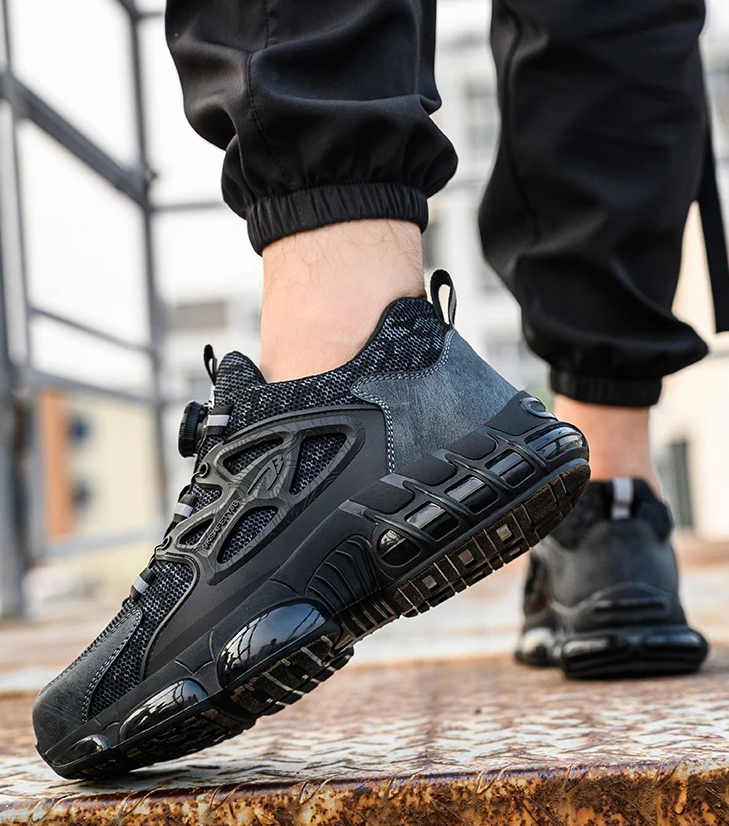 Chaussures de sécurité homme à serrage par molette, coque acier