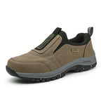 Chaussures orthopédiques homme à enfiler, sans lacets, 36 au 50, kaki