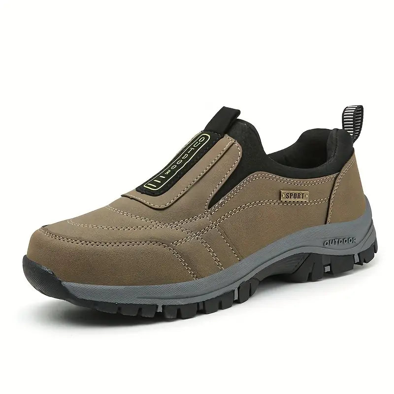 Chaussures orthopédiques homme à enfiler, sans lacets, 36 au 50, kaki