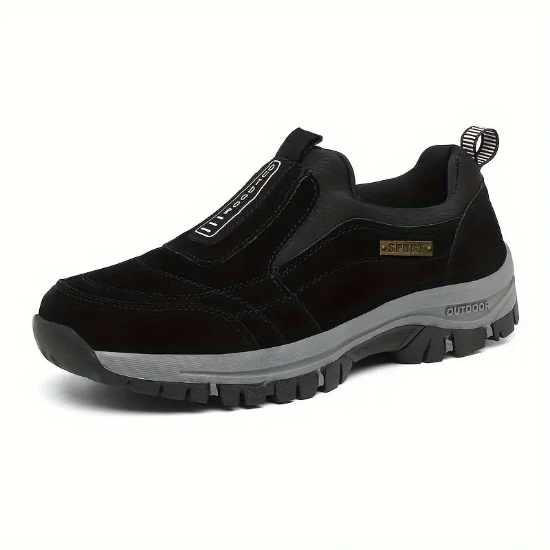 Chaussures orthopédiques homme à enfiler, sans lacets, 36 au 50, noir