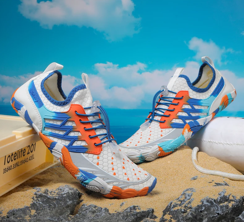 Chaussures aquatiques de randonnée mixtes à lacets, séchage rapide