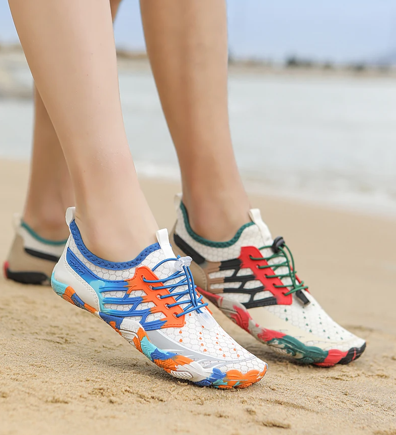 Chaussures aquatiques de randonnée mixtes à lacets, séchage rapide