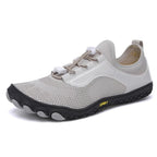 Chaussures aquatiques pieds nus unisexe, bout large, gris