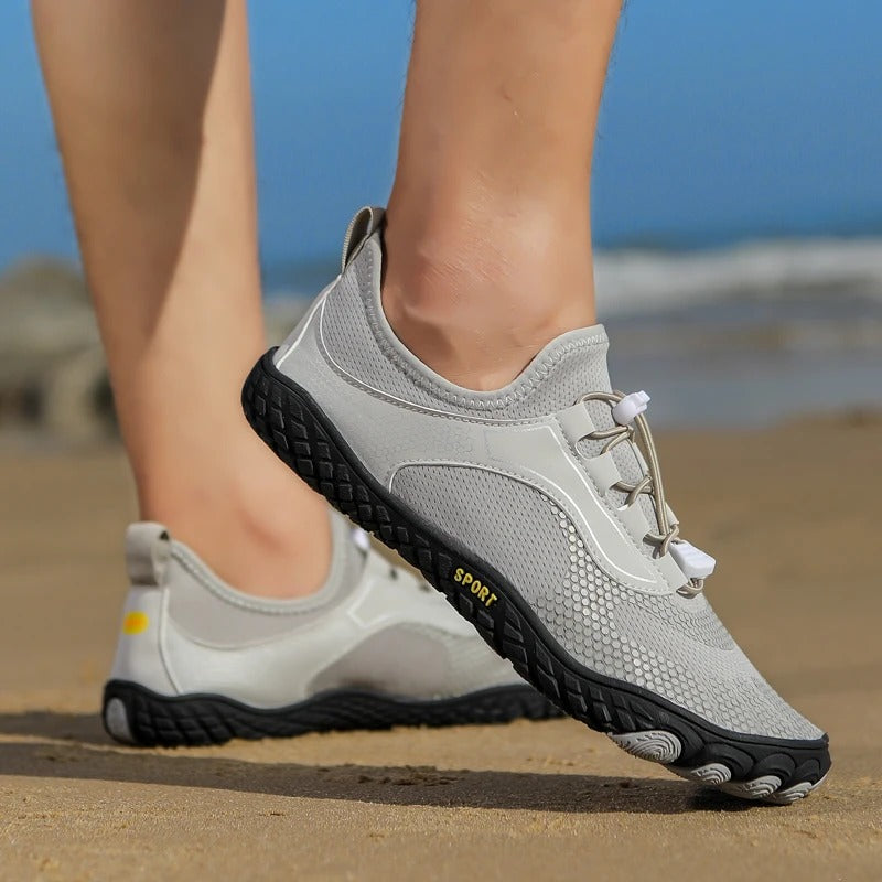 Chaussures aquatiques pieds nus unisexe, bout large