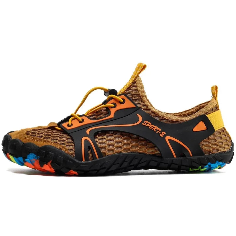 Chaussures aquatiques mixtes à séchage rapide, semelle antidérapante, marron