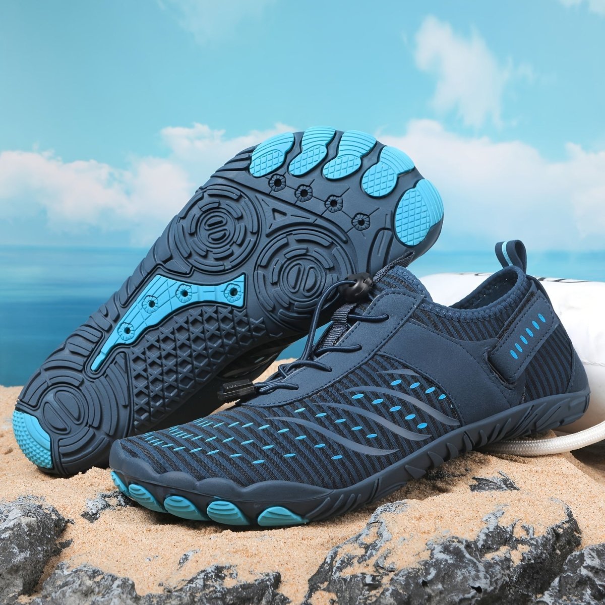 Chaussures aquatiques unisexes à lacets, œillets de drainage