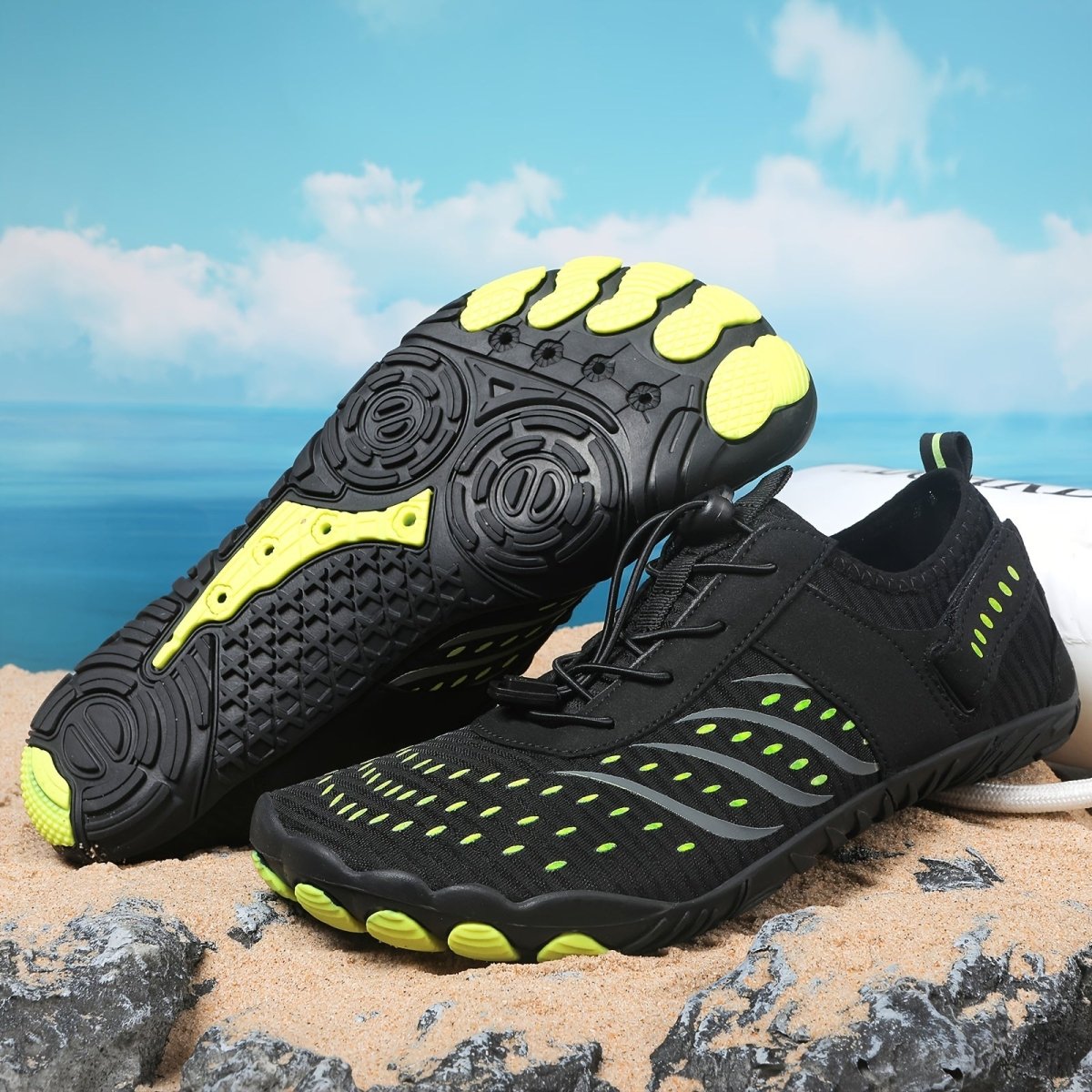 Chaussures aquatiques unisexes à lacets, œillets de drainage