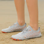 Chaussures aquatiques pieds nus mixtes, semelle caoutchouc