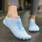 Chaussures aquatiques pieds nus mixtes, semelle caoutchouc
