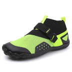 Chaussures aquatiques montantes mixtes, sensation pieds nus, vert