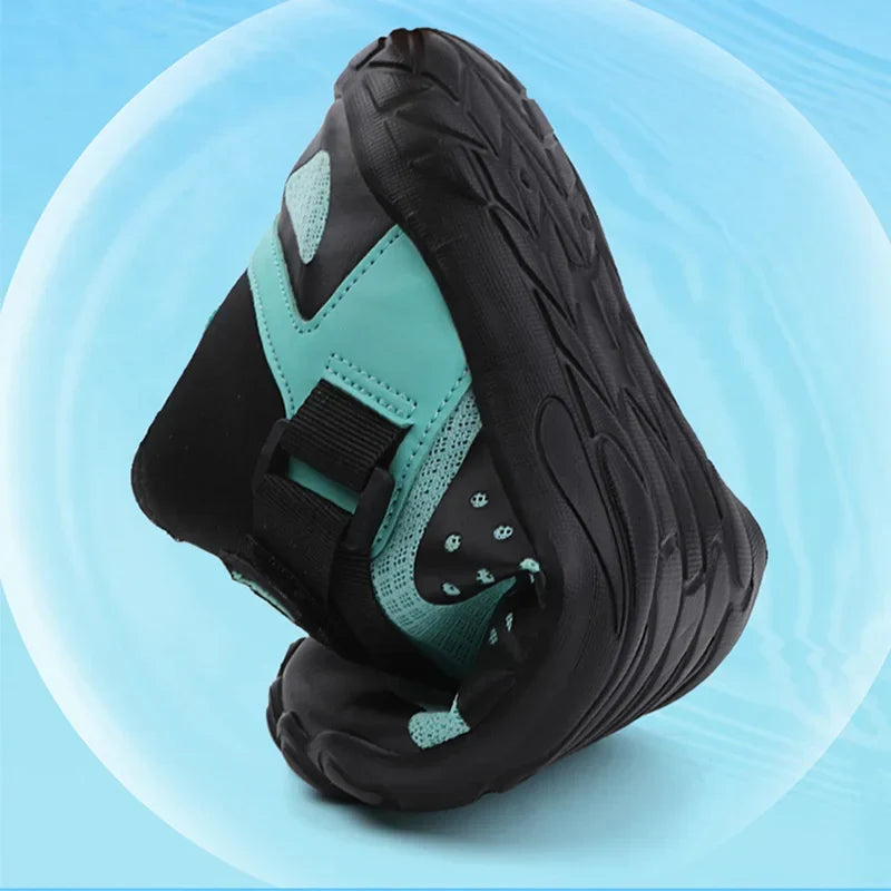 Chaussures aquatiques montantes mixtes, sensation pieds nus