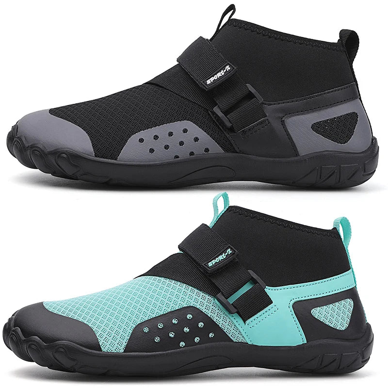 Chaussures aquatiques montantes mixtes, sensation pieds nus