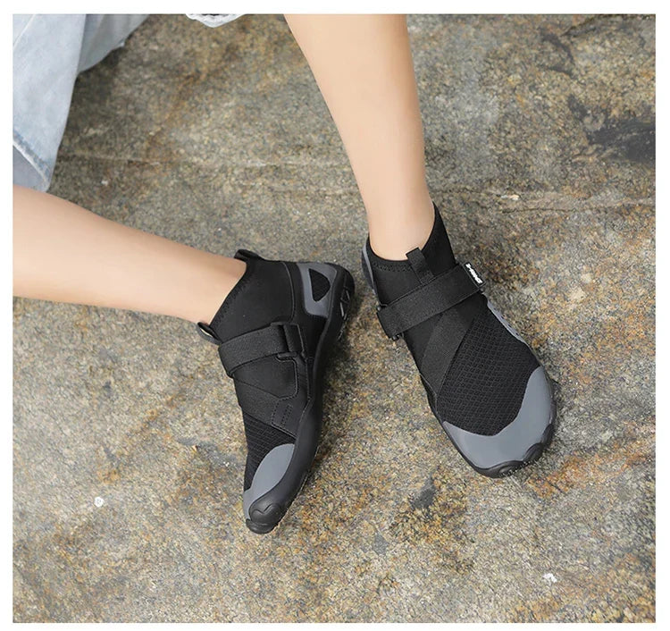 Chaussures aquatiques montantes mixtes, sensation pieds nus