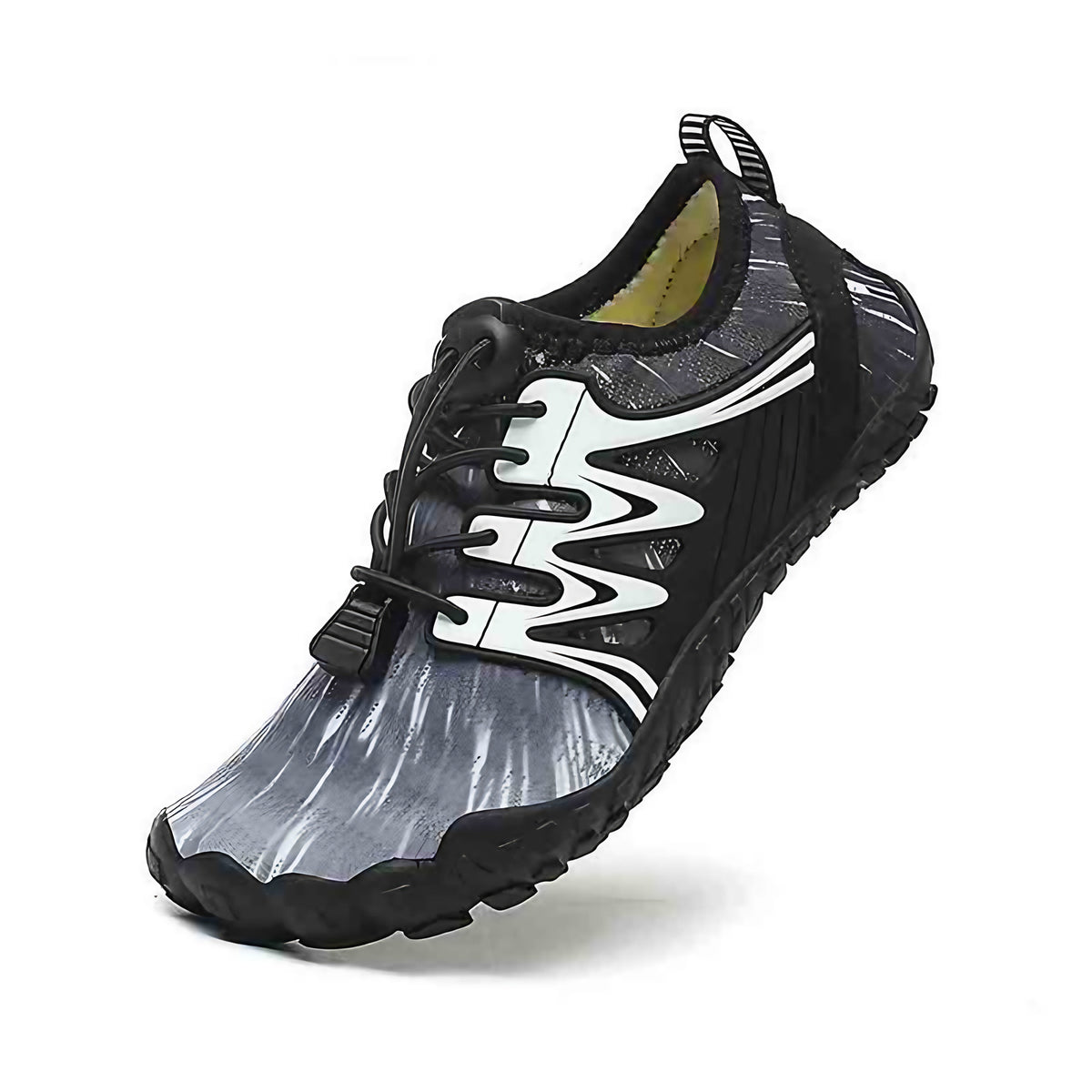 Chaussures d'eau pieds nus enfant et femme, du 26 au 38, noir