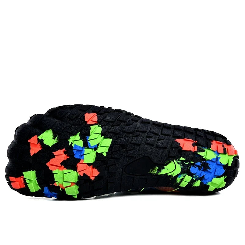 Chaussures aquatiques pieds nus mixtes, semelle en caoutchouc