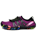 Chaussures aquatiques pieds nus mixtes, semelle en caoutchouc, violet
