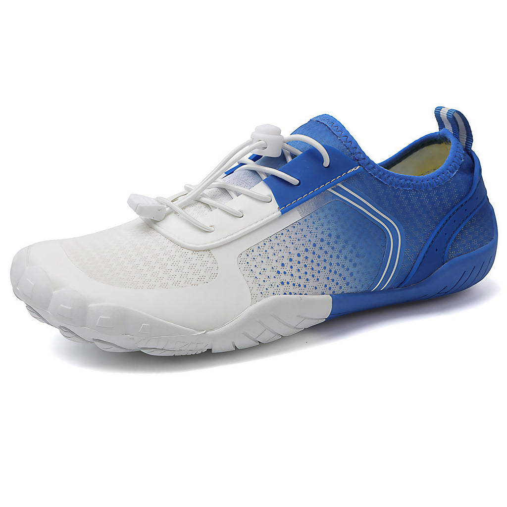 Chaussures aquatiques pieds nus à cinq doigts, mixtes, 36 au 47, bleu