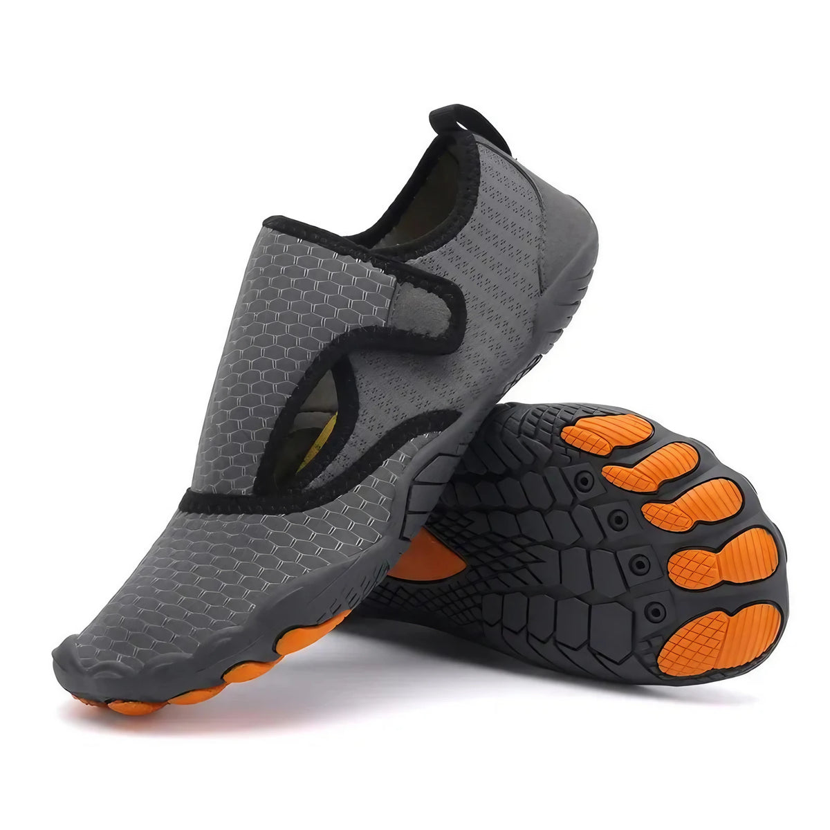 Chaussures aquatiques enfant et adulte, maille, du 26 au 45, gris