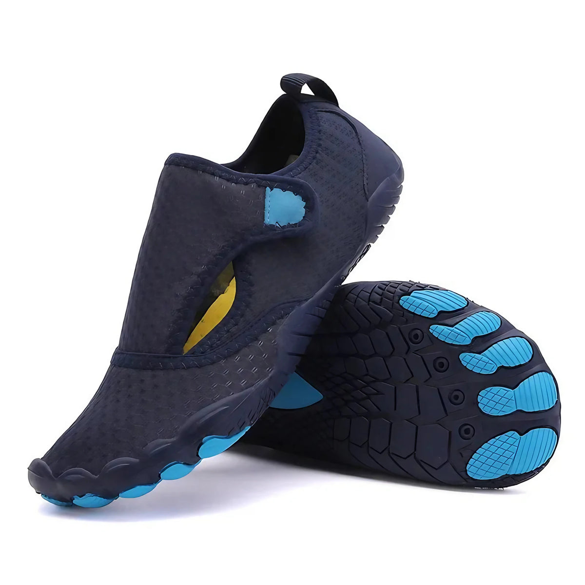Chaussures aquatiques enfant et adulte, maille, du 26 au 45, bleu