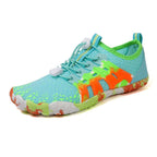 Chaussures aquatiques pieds nus mixtes, semelle antidérapante, vert