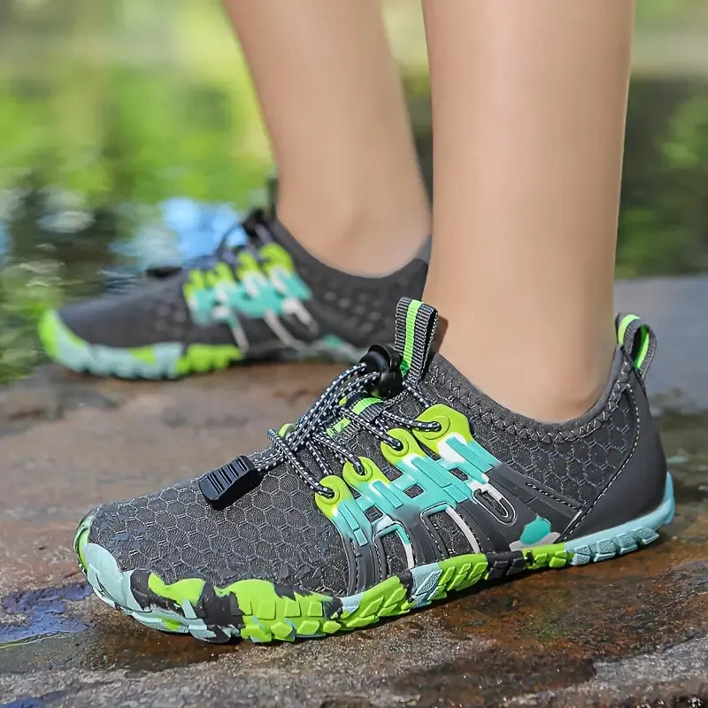 Chaussures aquatiques pieds nus mixtes, semelle antidérapante