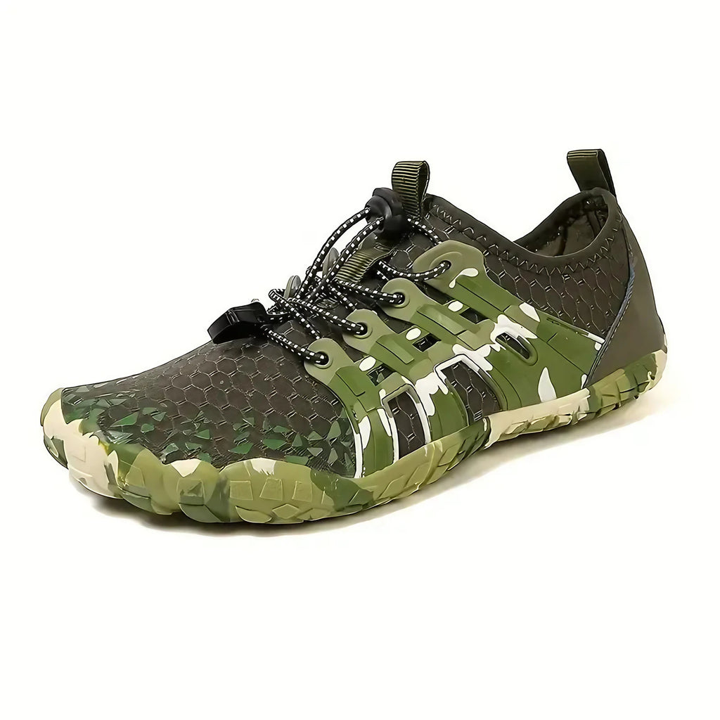 Chaussures aquatiques pieds nus mixtes, semelle antidérapante, kaki