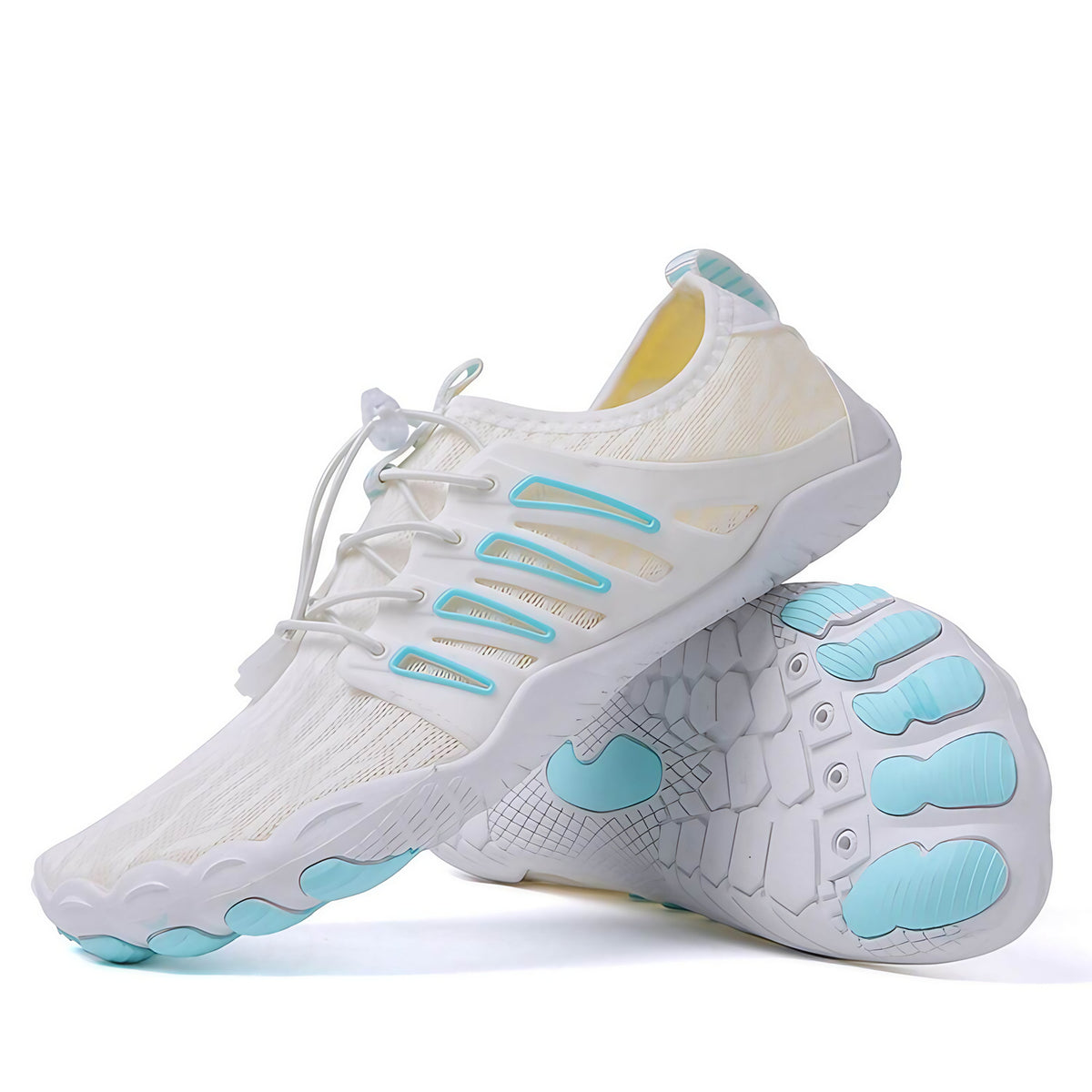 Chaussures aquatiques souples à chaussant large, mixtes, 36 au 46, gris