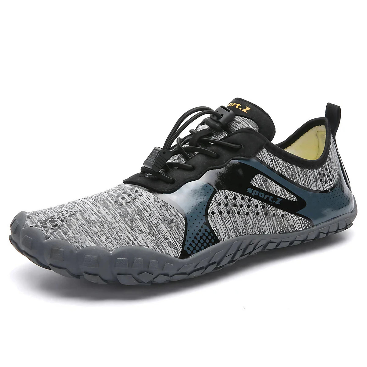Chaussures d'eau mixtes respirantes, semelle antidérapante, gris
