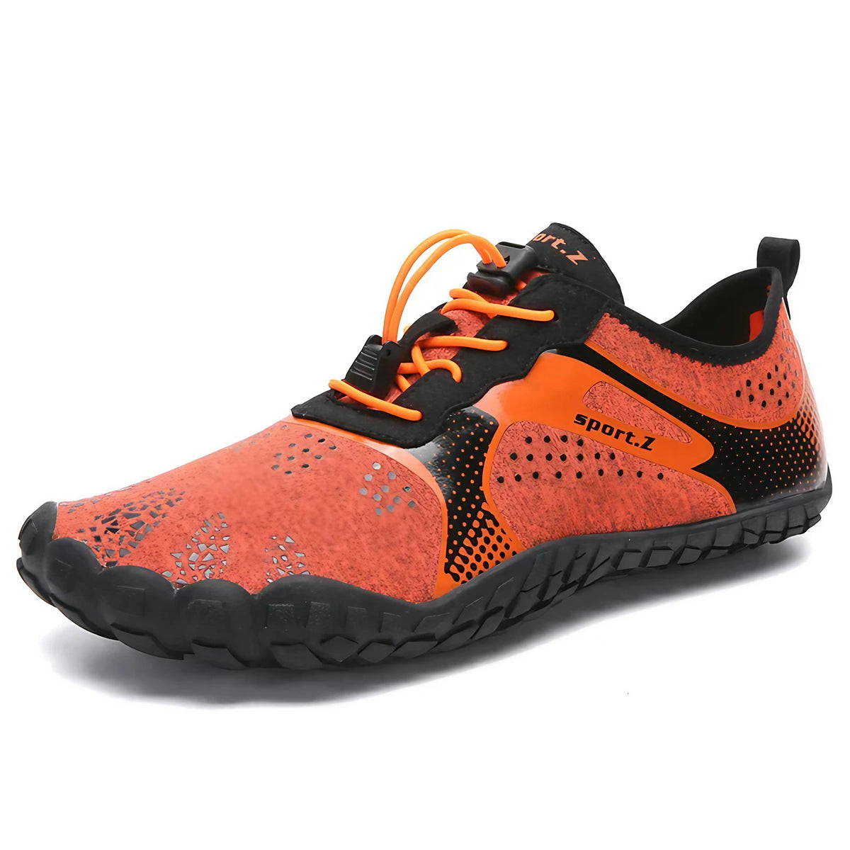 Chaussures d'eau mixtes respirantes, semelle antidérapante, orange