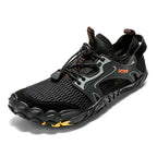 Chaussures aquatiques mixtes pieds nus, séchage rapide, zero drop, noir