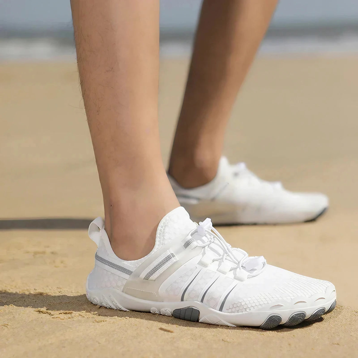 Chaussures aquatiques mixtes à semelle antidérapante, du 36 au 47, blanc