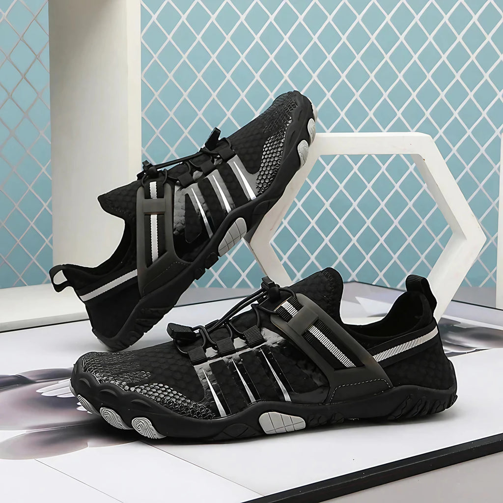Chaussures aquatiques mixtes à semelle antidérapante, du 36 au 47, noir