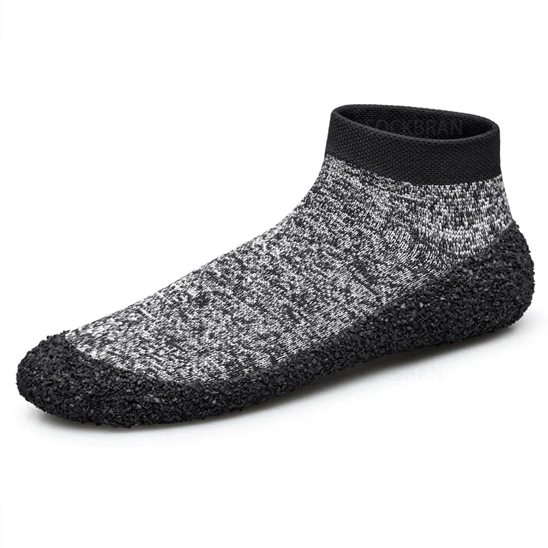 Chaussures aquatiques pieds nus pliables, semelle de 3 mm, gris