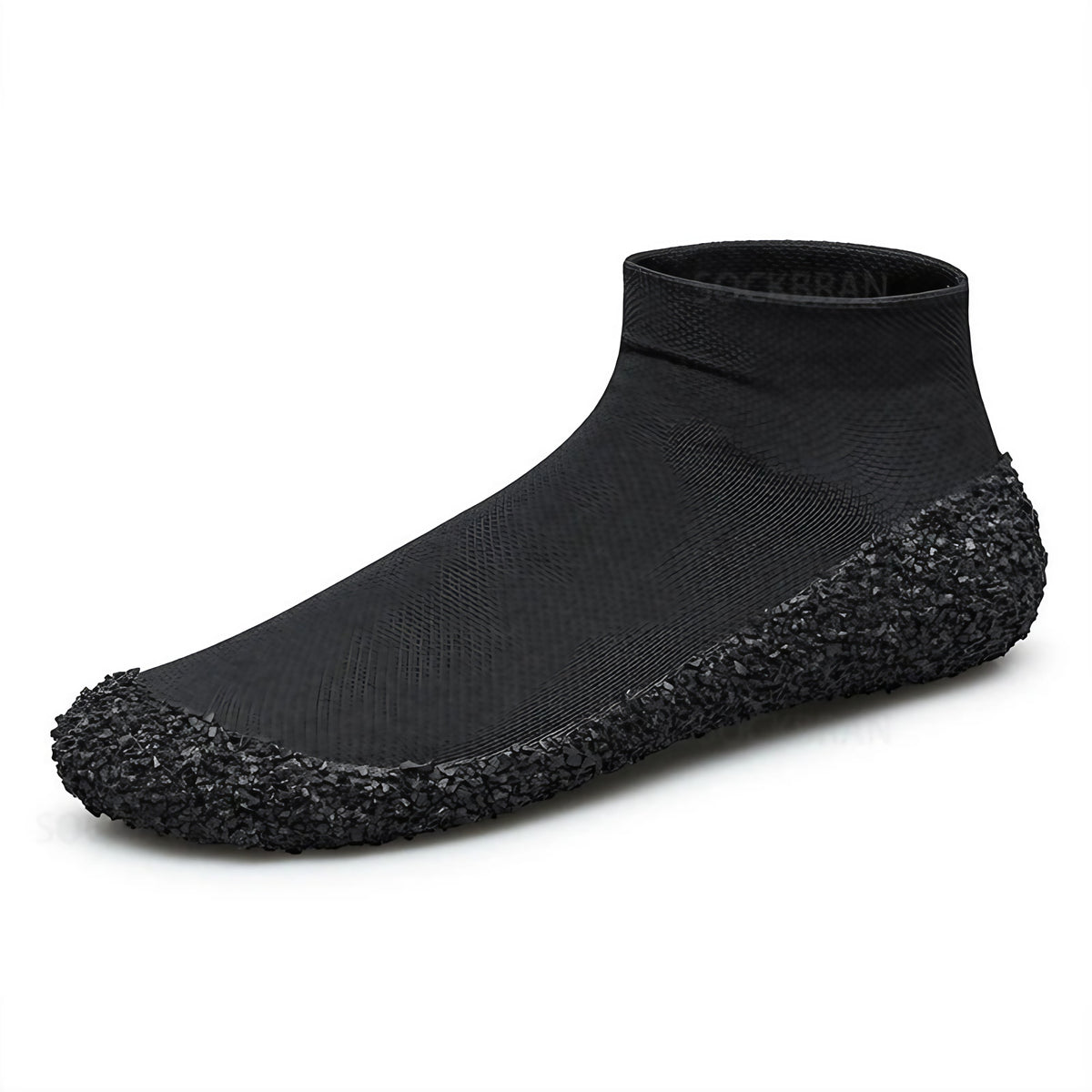 Chaussures aquatiques pieds nus pliables, semelle de 3 mm, noir