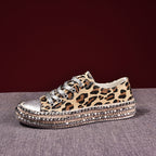 Chaussures orthopédiques femme, semelle antidérapante, noir ou léopard