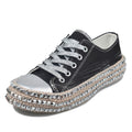 Chaussures orthopédiques femme, semelle antidérapante, noir ou léopard, noir