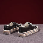 Chaussures orthopédiques femme, semelle antidérapante, noir ou léopard